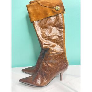 Vintage Leather riding‎ boots with Unique Embellishment